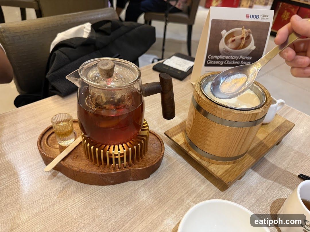 Table Setting with Tea and Soup