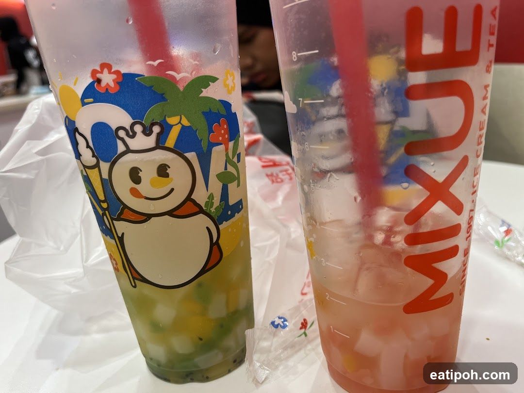 Mixue Ice Cream & Tea beverages