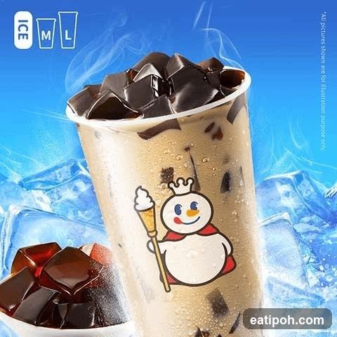 Iced Drink with Grass Jelly