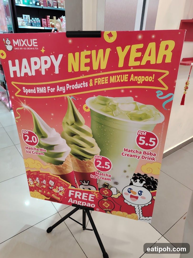 Mixue New Year Promotion Poster