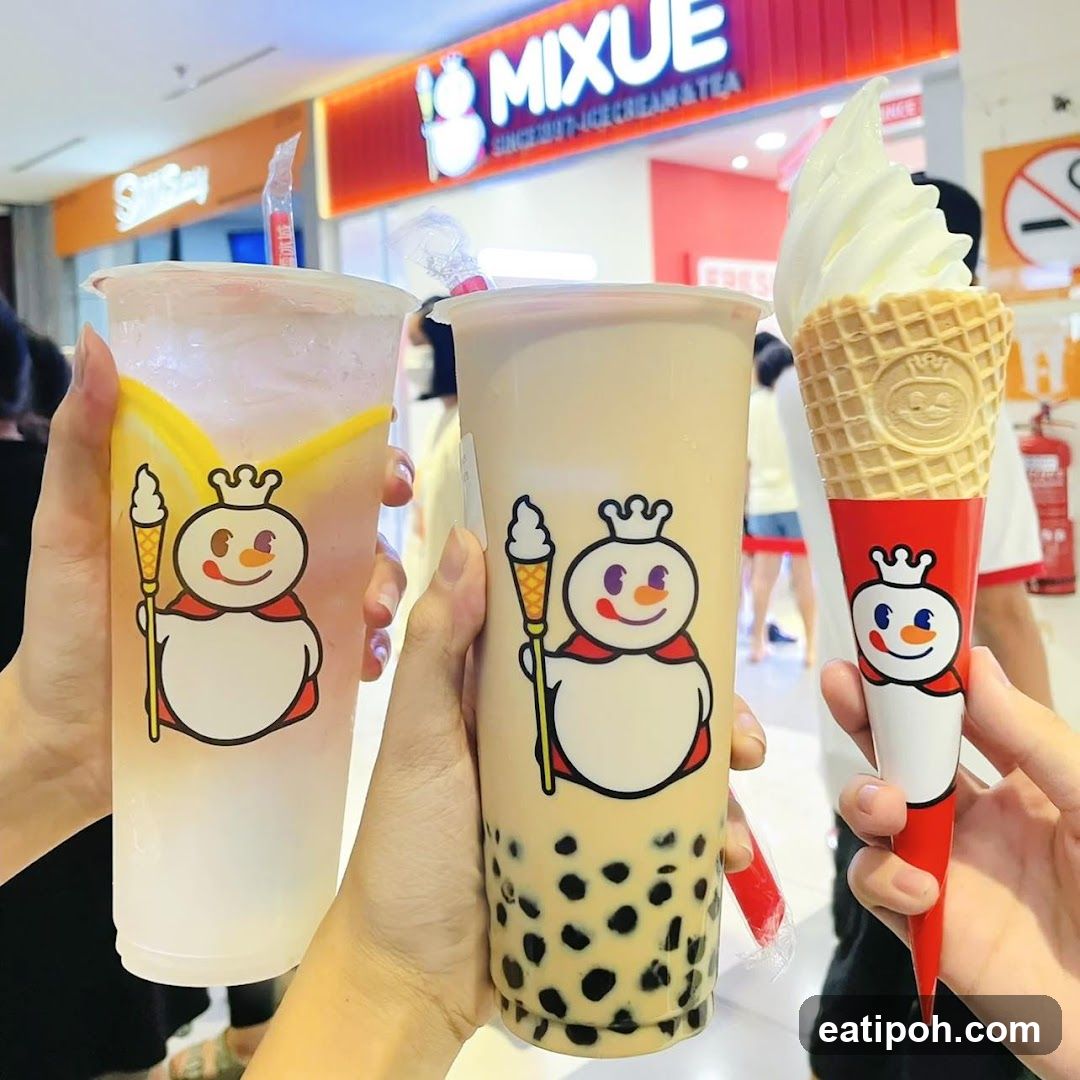 Ice cream and bubble tea products