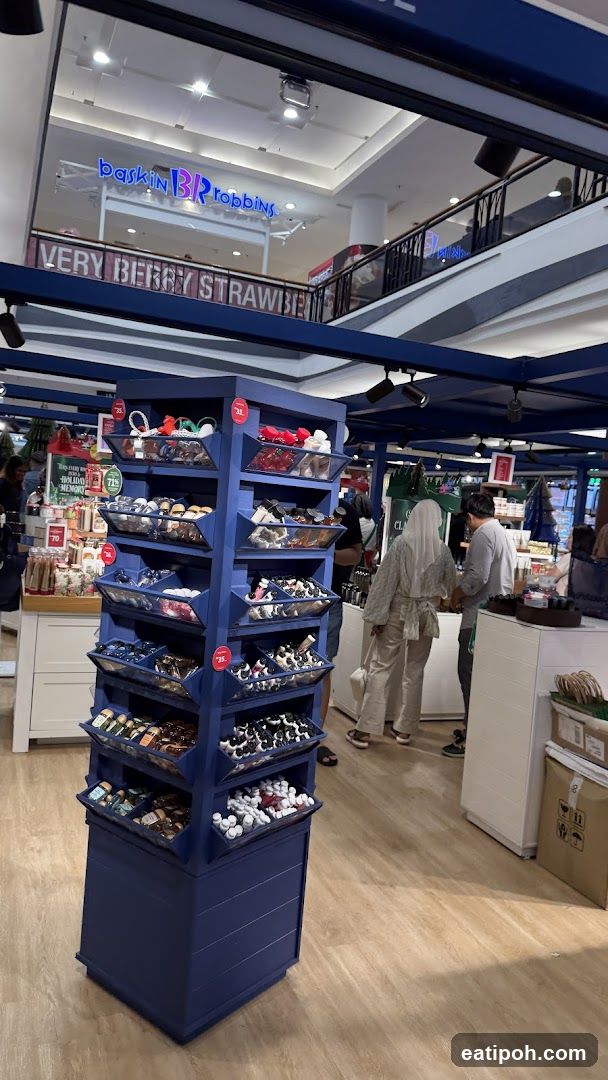Interior of shopping mall store