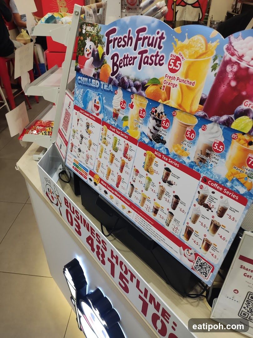 Shop Interior Menu Display