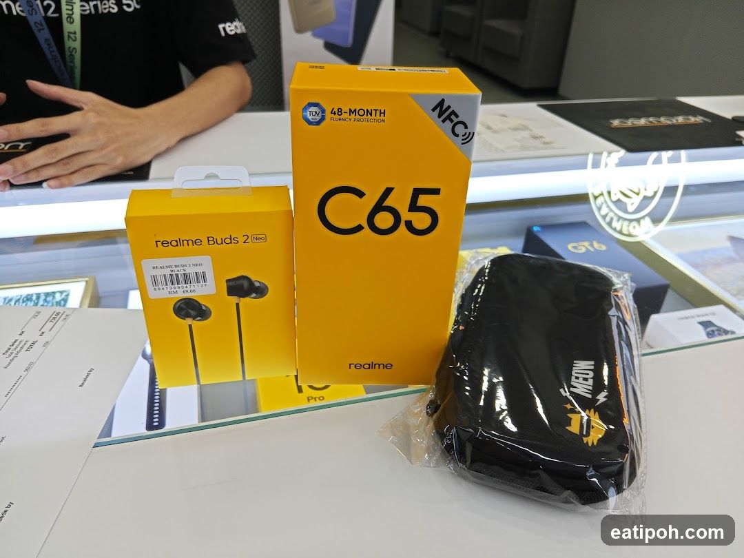 Store Display with Realme Products