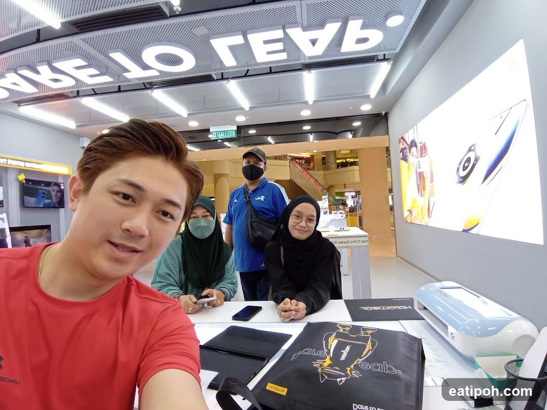 Group photo inside a retail store