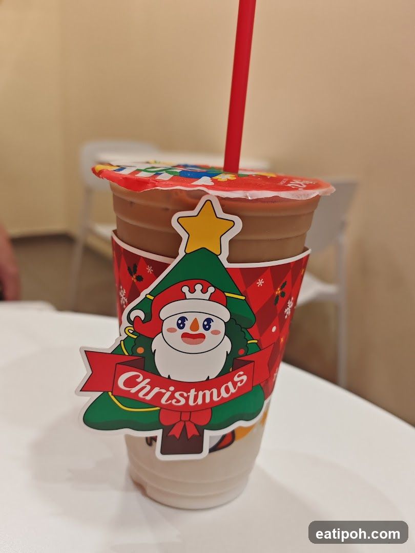 Christmas-themed beverage cup