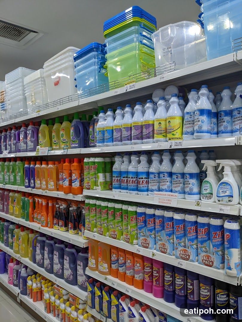 Store Interior Cleaning Products Section