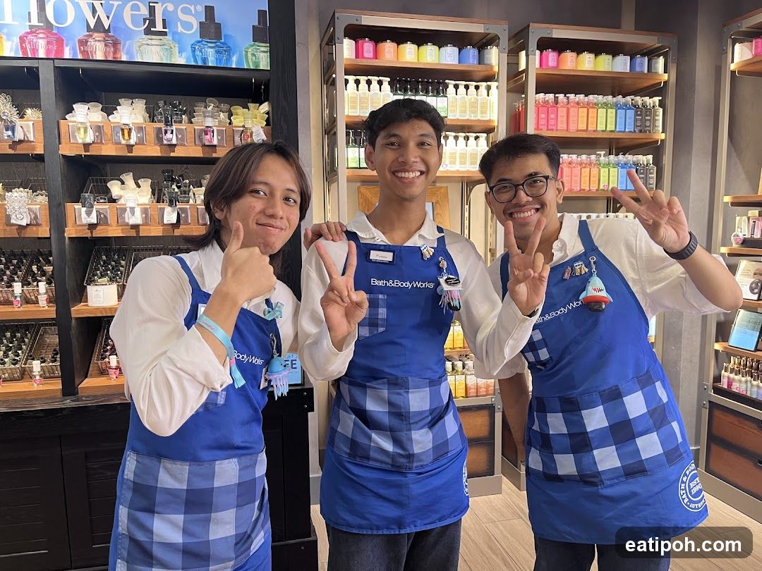 Bath & Body Works Staff Inside Store