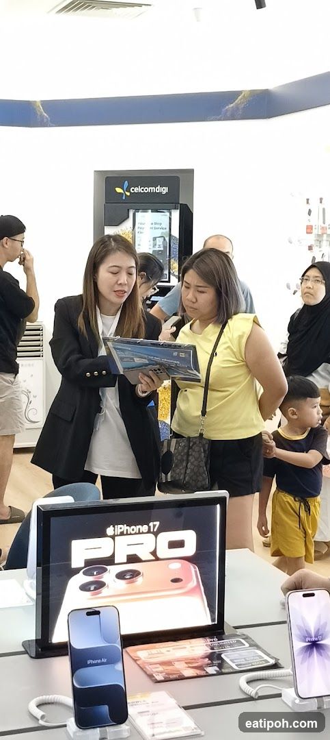 Inside a mobile store
