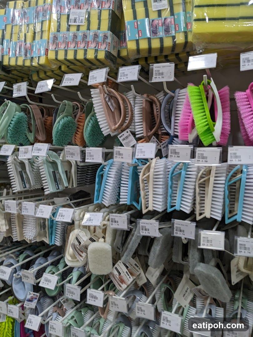 Store Interior Cleaning Supplies Section