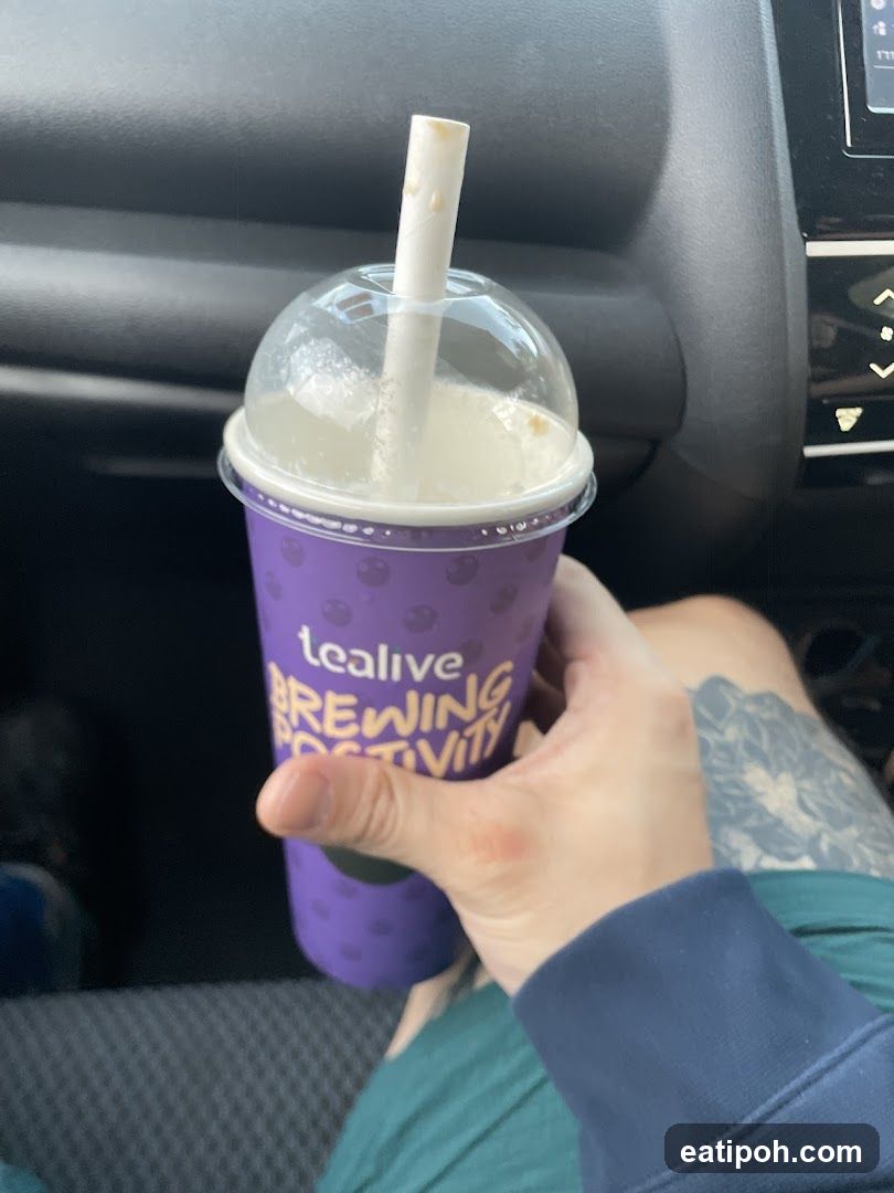 Tealive Drink in Car