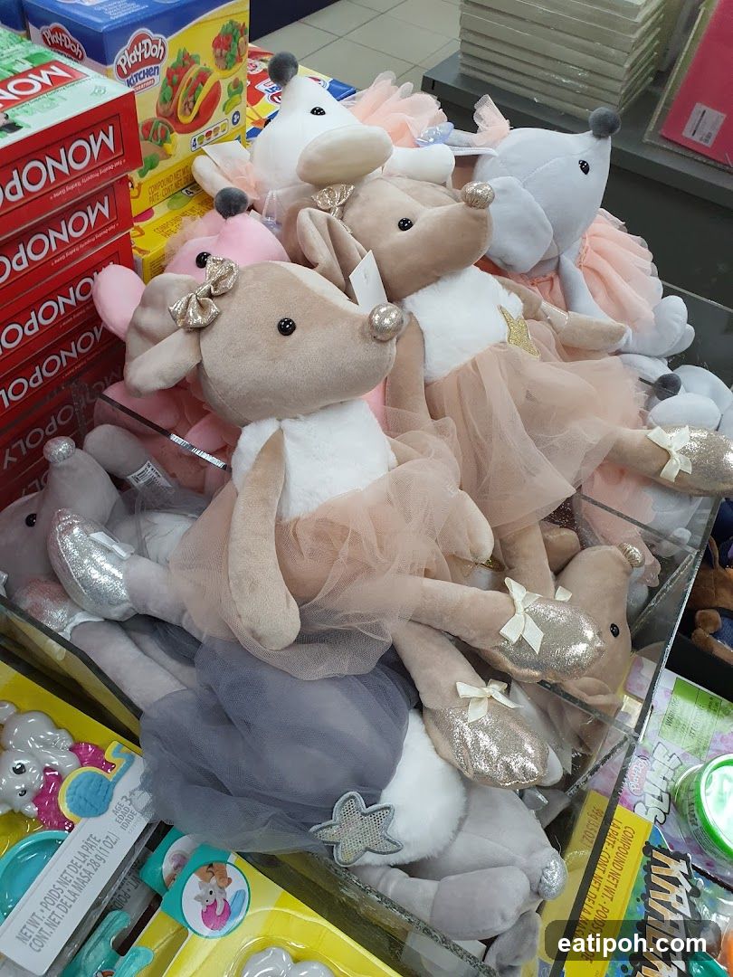 Store Display of Plush Toys and Games