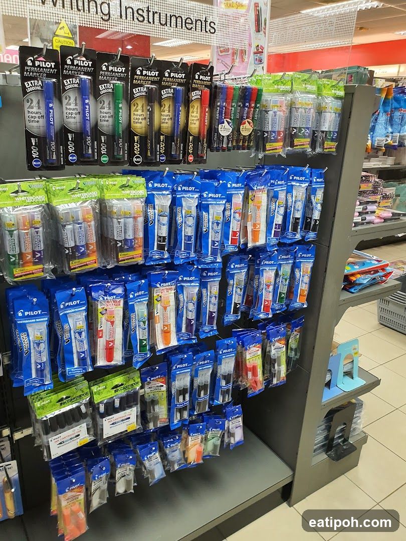 Stationery Display in Retail Store