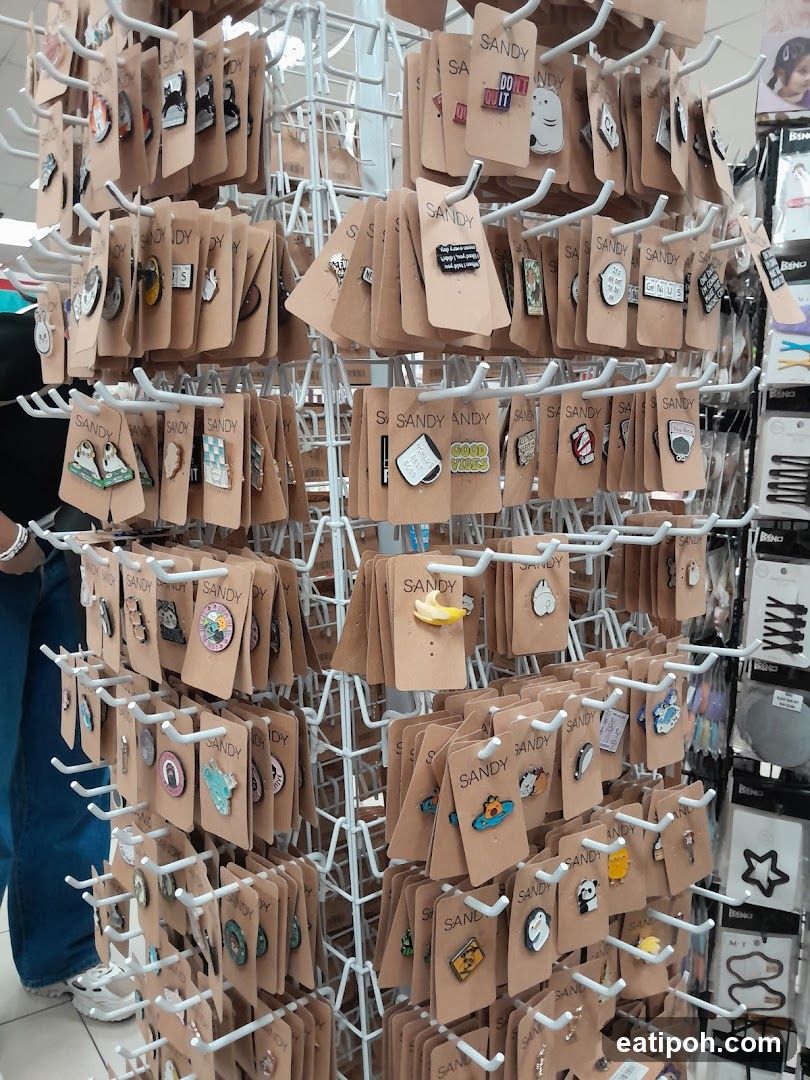 Pin Display Rack in Retail Store