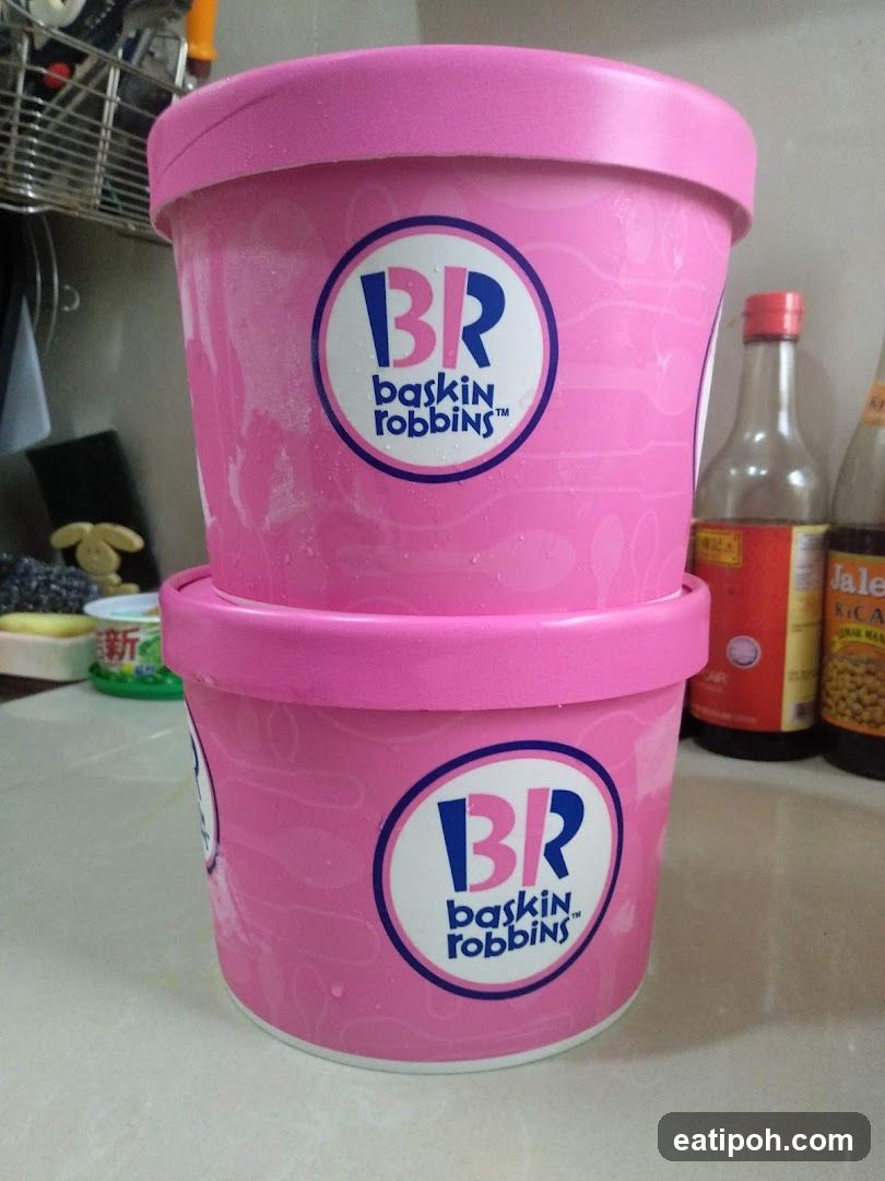 Baskin Robbins Ice Cream Containers