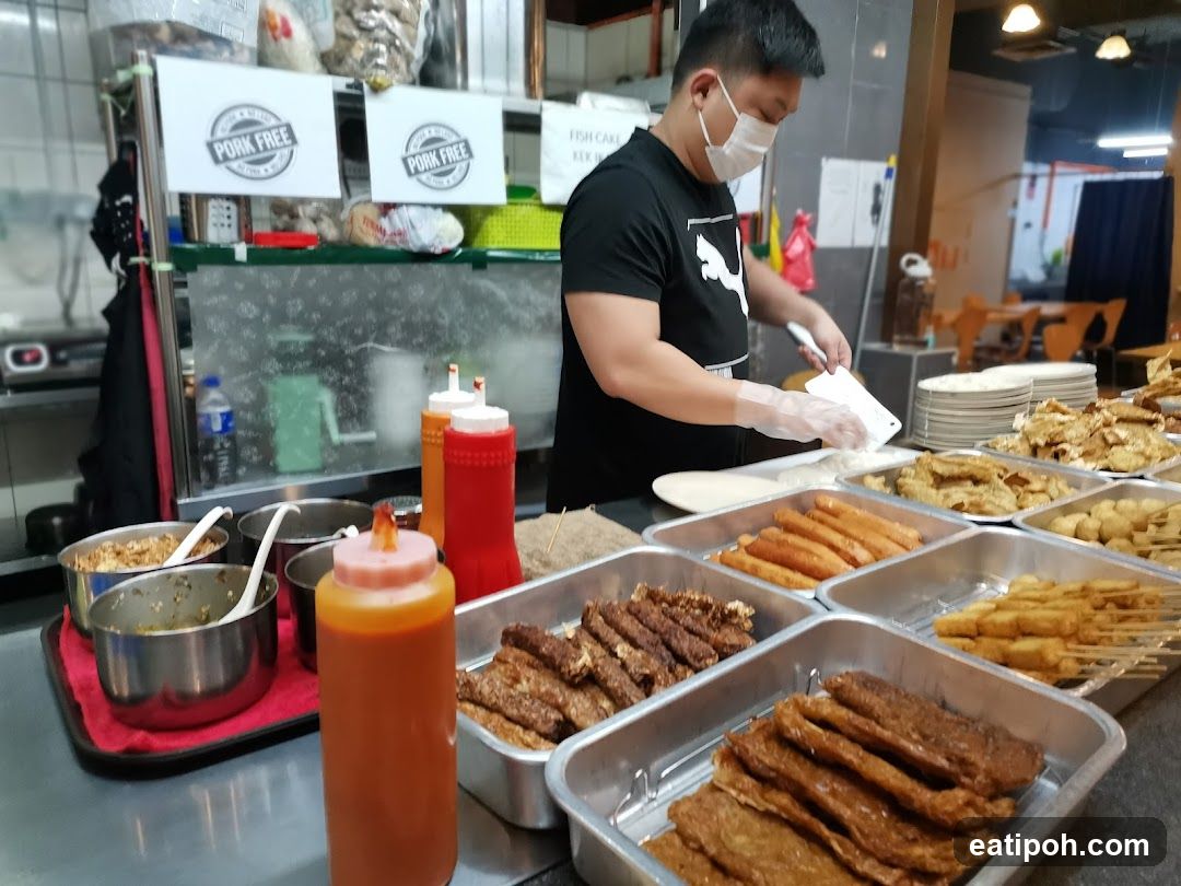 Food stall interior