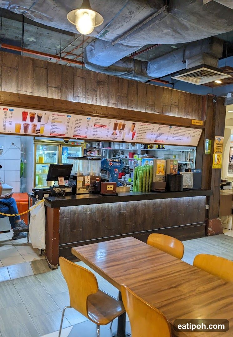 Interior of beverage stall