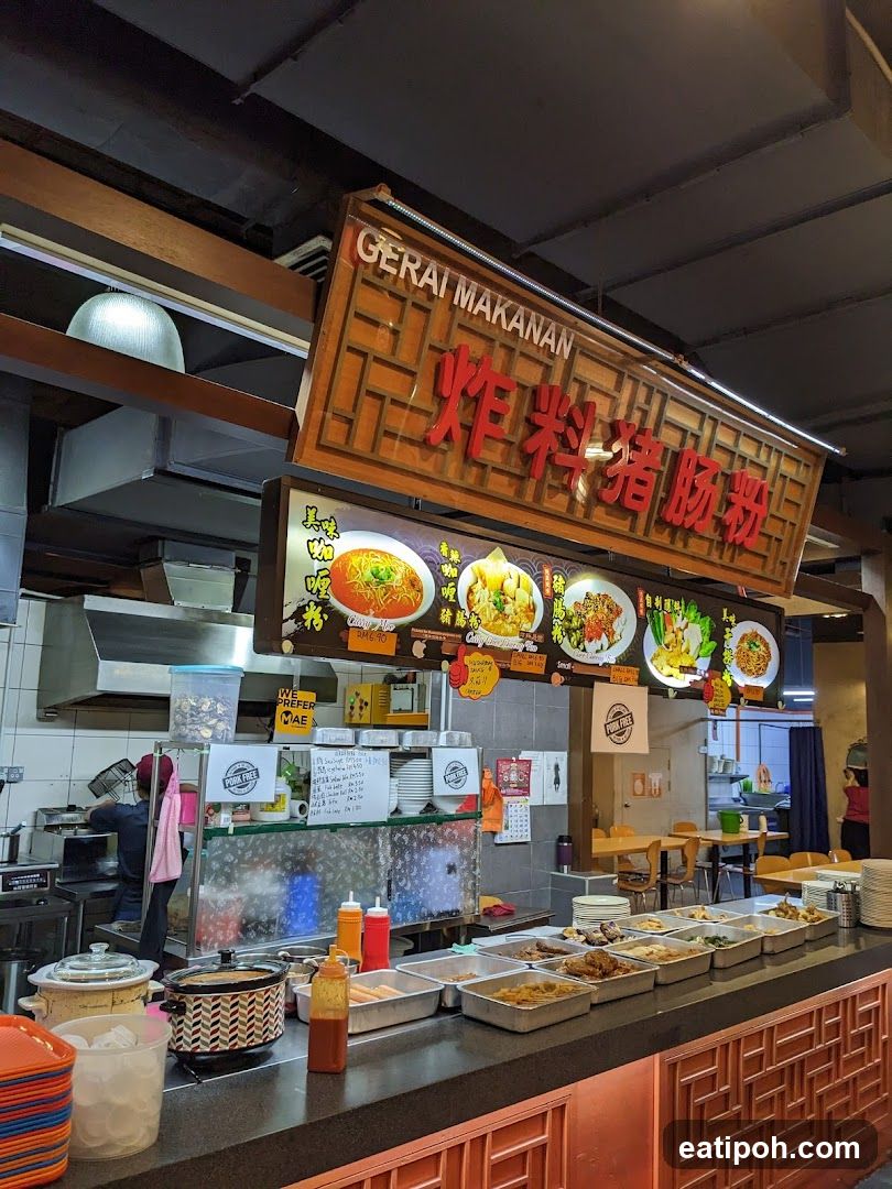 Food stall interior