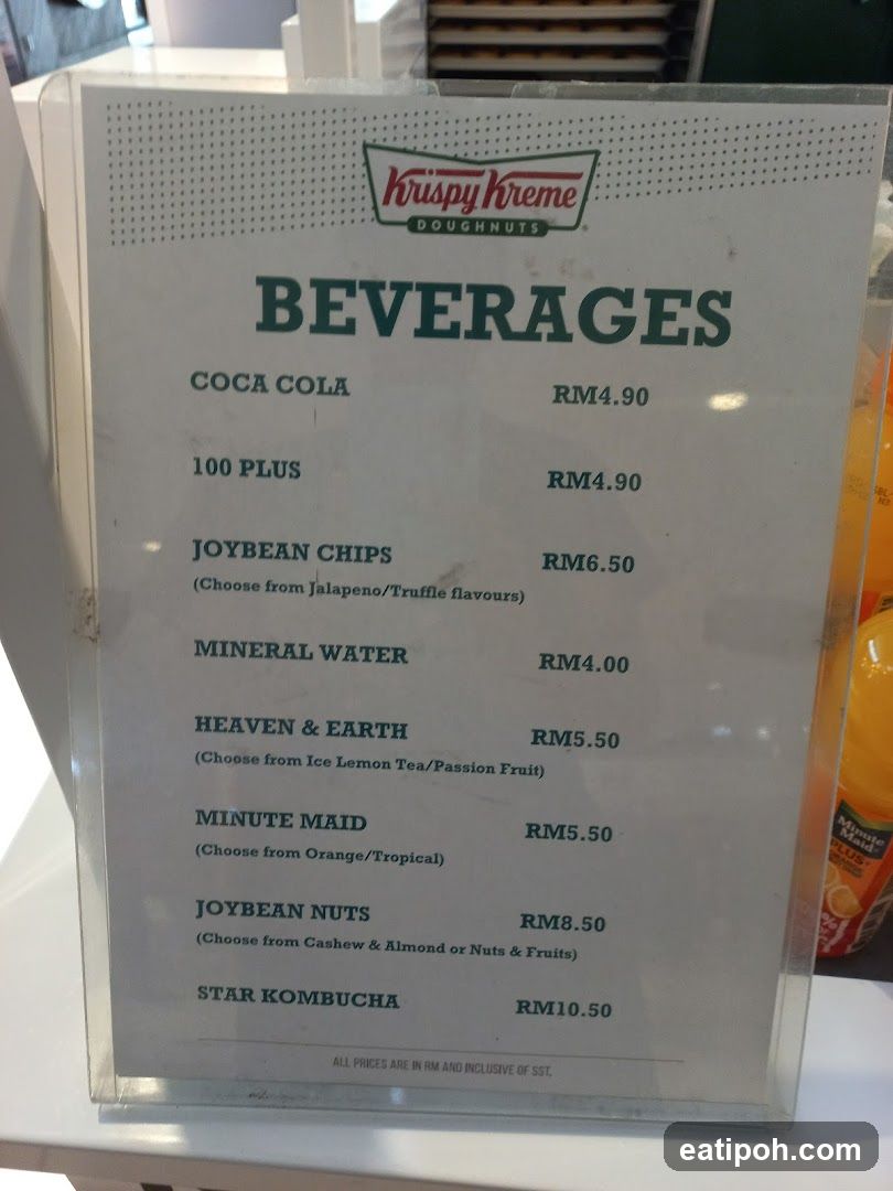 Krispy Kreme Beverages Menu