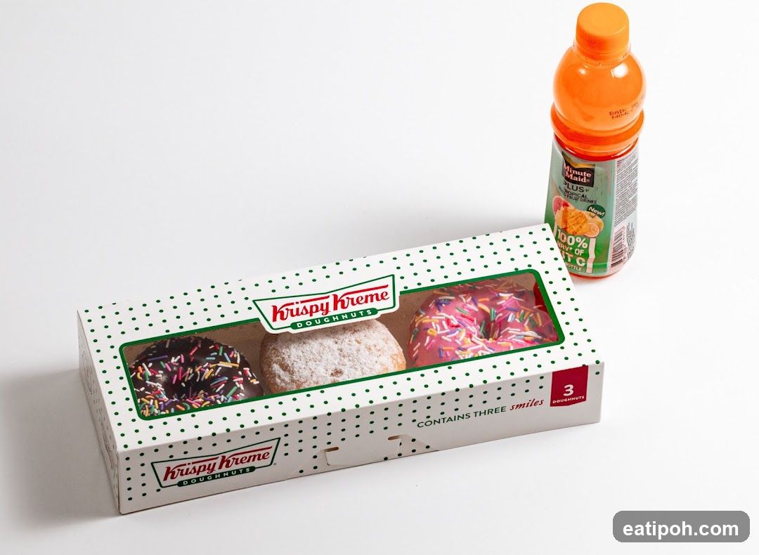 Krispy Kreme Doughnuts and Drink