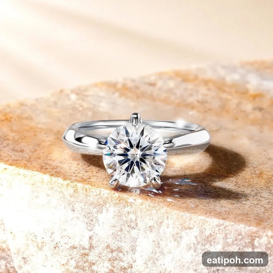 Diamond Ring on Stone Surface