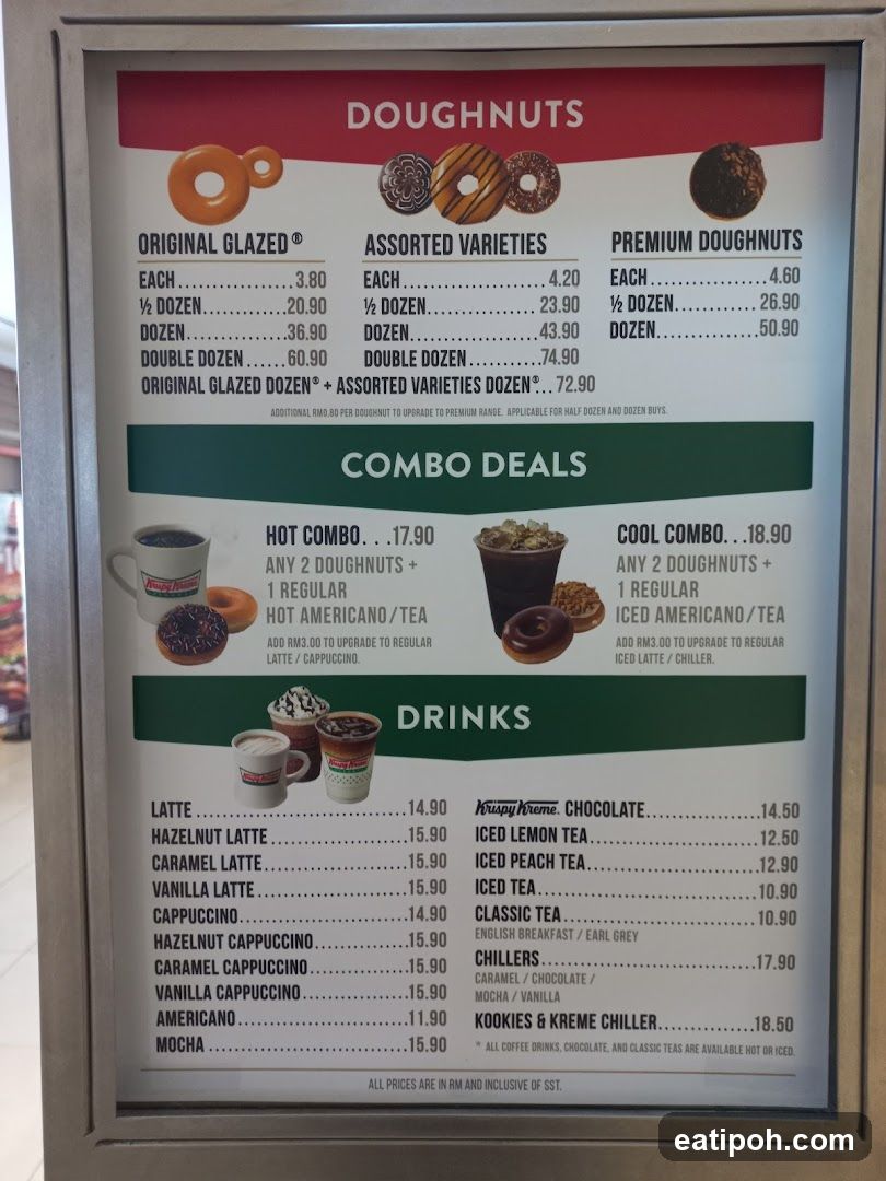 Krispy Kreme Menu Board
