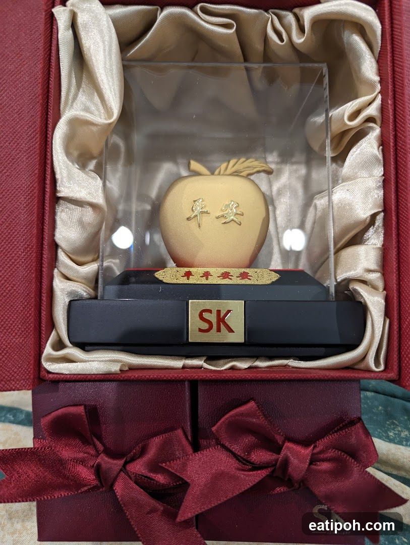 Gift Box with Apple Sculpture