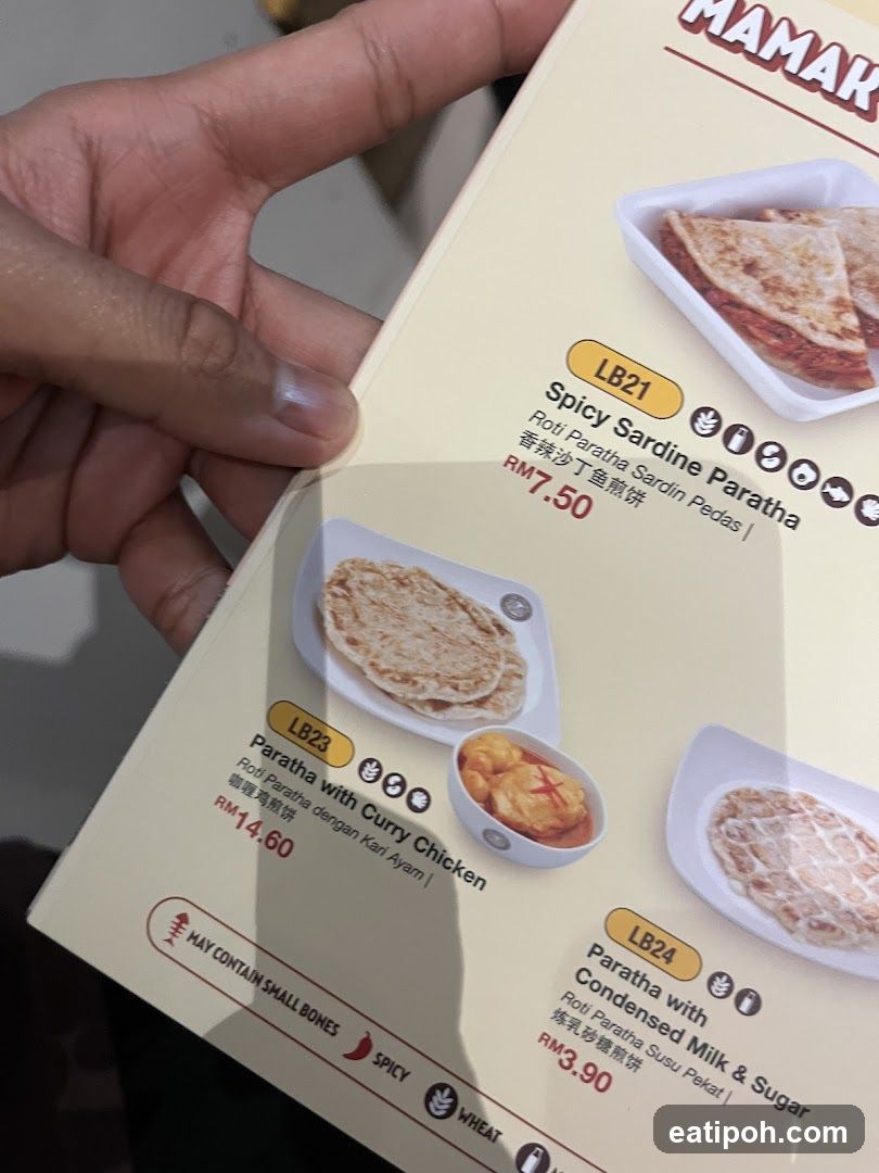 MAMAK Menu