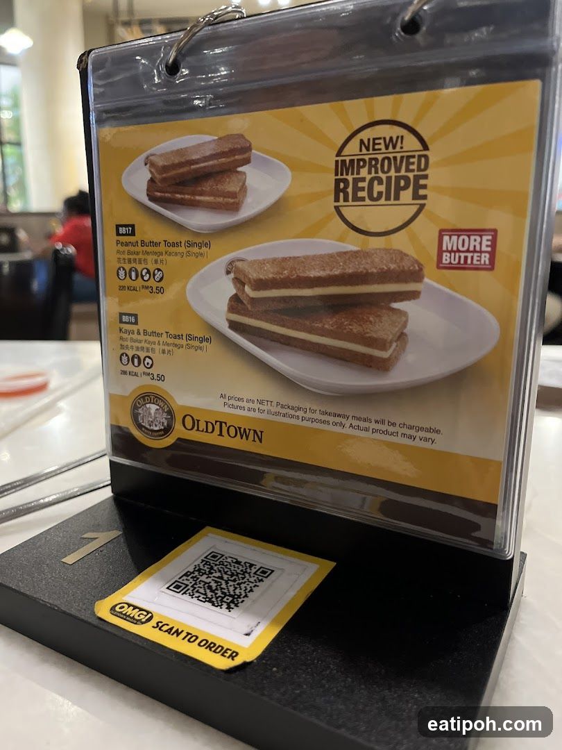 Tabletop Menu Stand with QR Code
