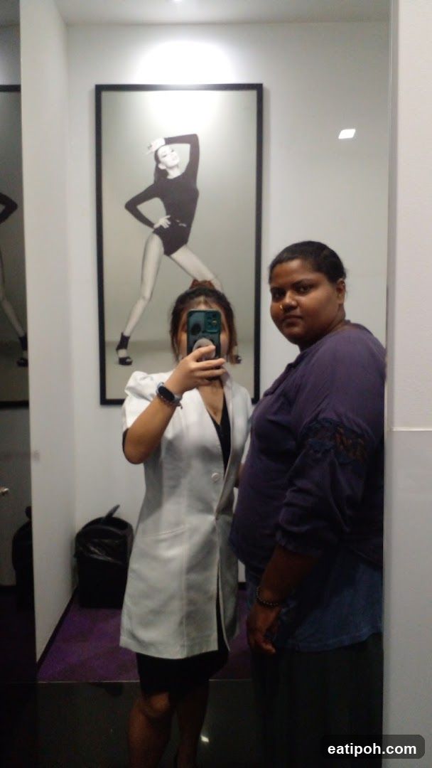 Mirror selfie in interior space