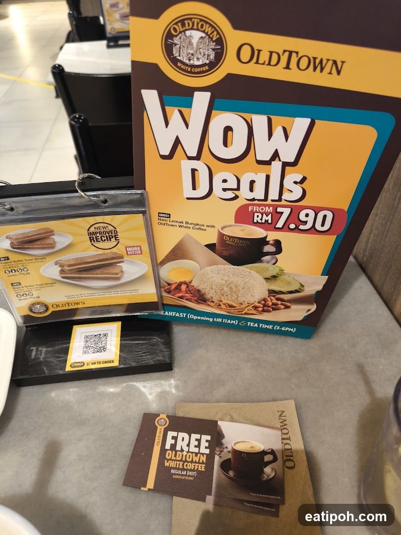 OldTown White Coffee promotional display