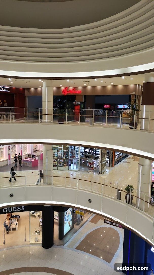 Multi-level shopping mall interior