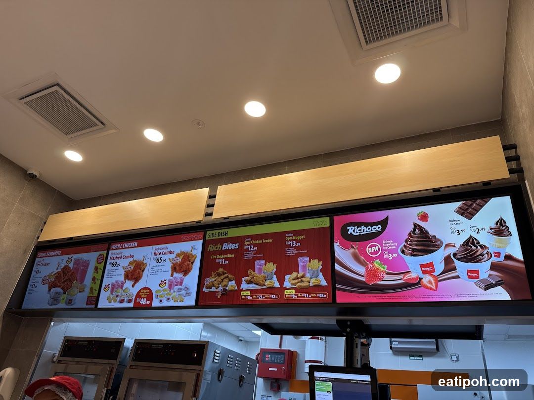 Restaurant Menu Display