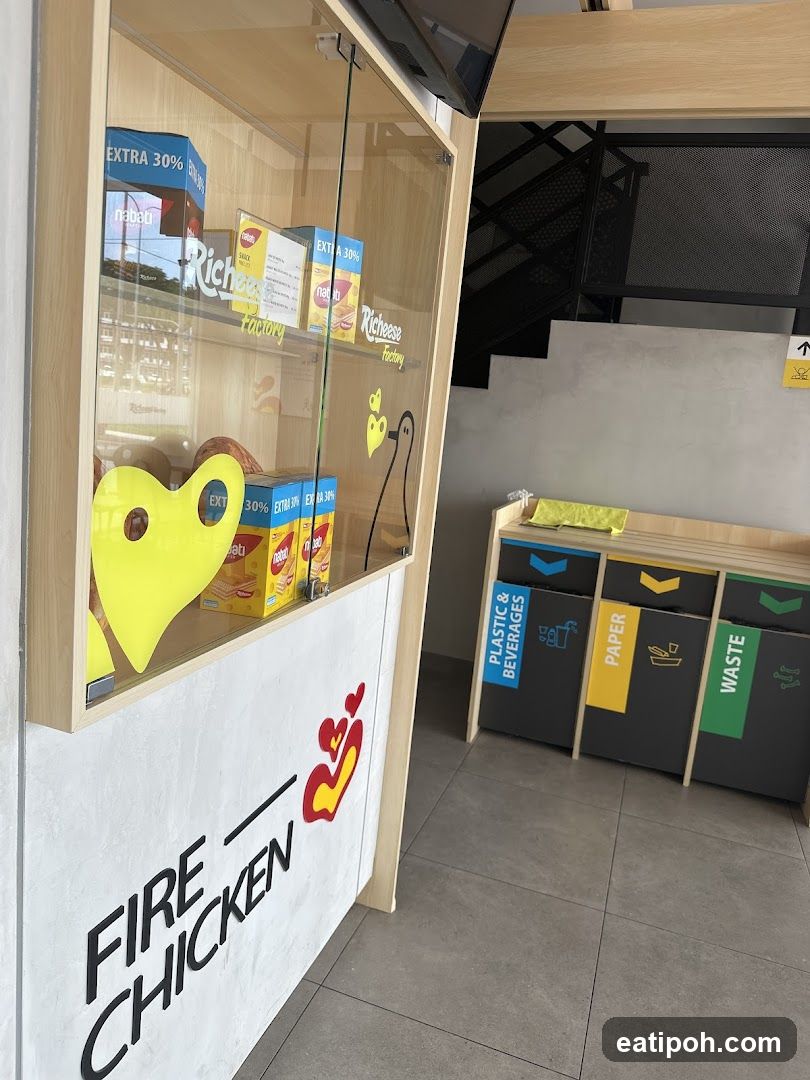 Interior of Fire Chicken store