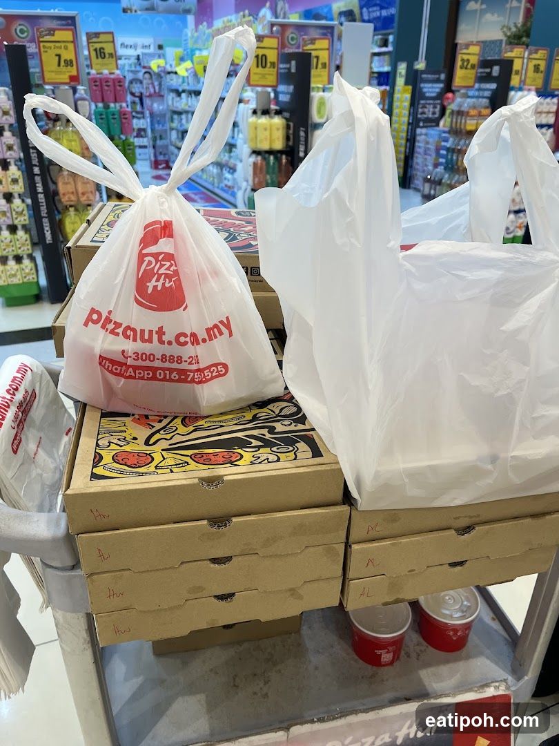 Store Interior with Pizza Hut Delivery Items