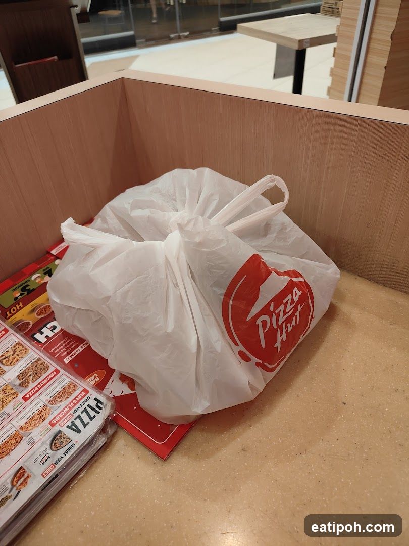 Pizza Hut Order Bag and Menu