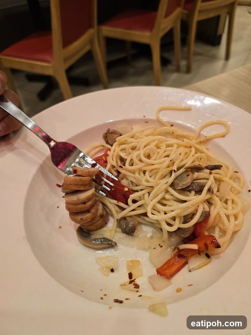 Pasta Dish in Restaurant Interior