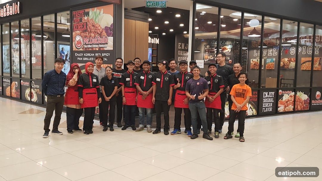 Group photo in shopping mall