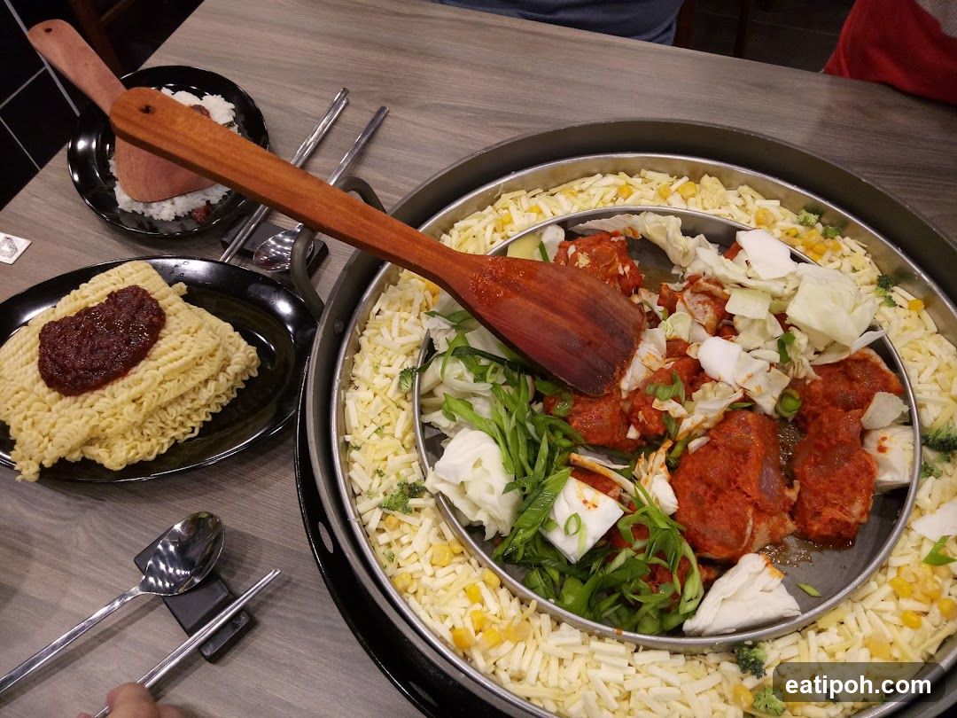 Dining Table with Korean-style Food
