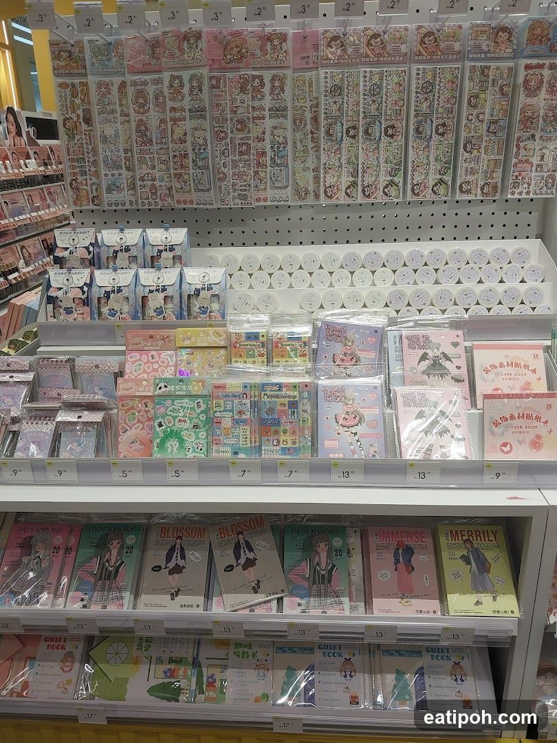 Sticker and Stationery Section