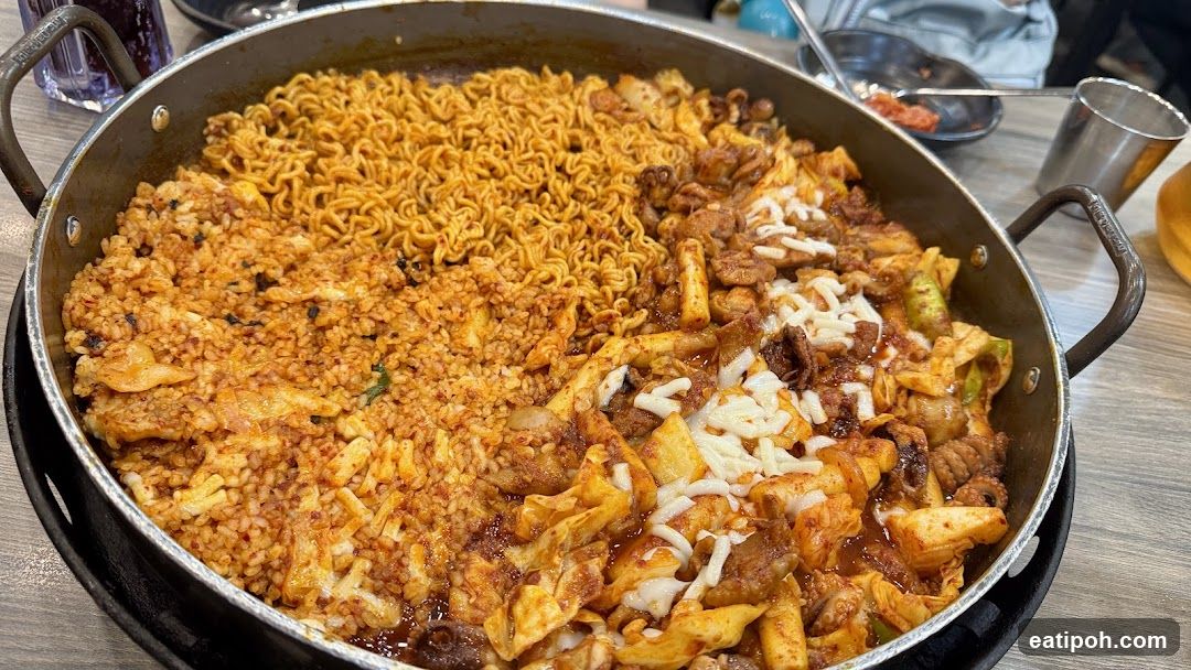Food in a large pan