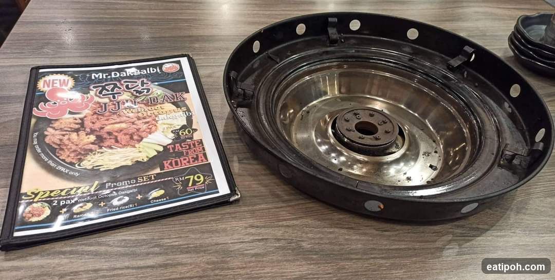 Table with Grill and Menu