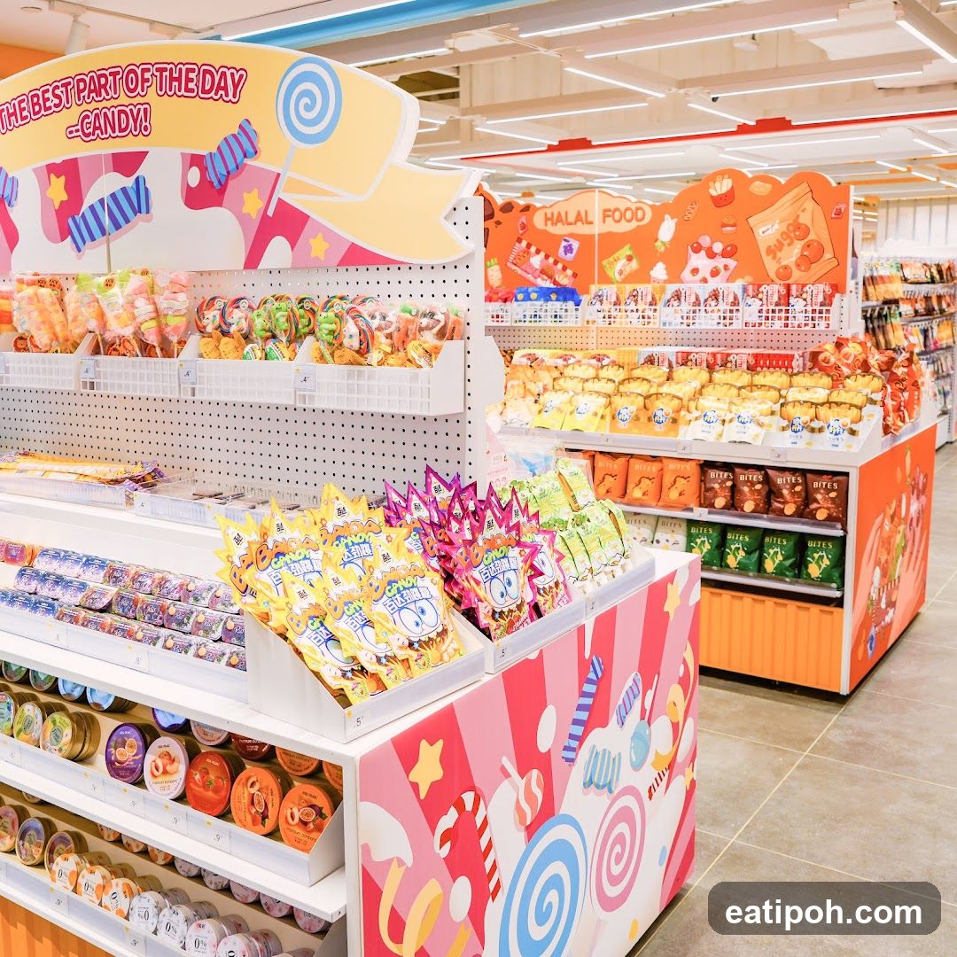 Candy Section in Grocery Store