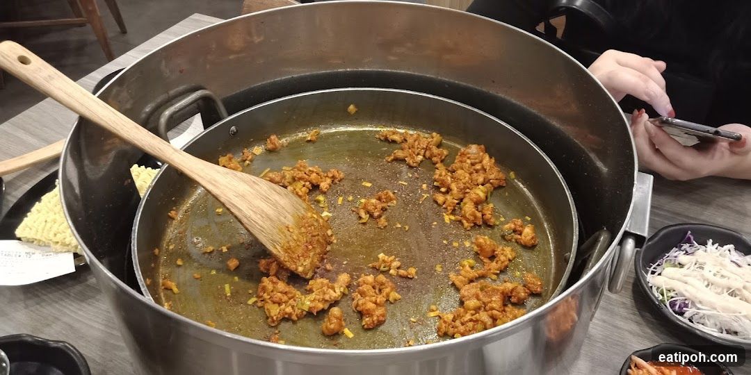 Food Preparation at Dining Table