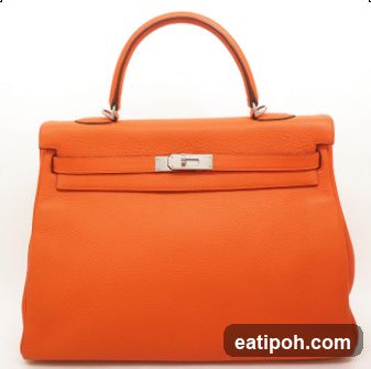 Orange Leather Handbag