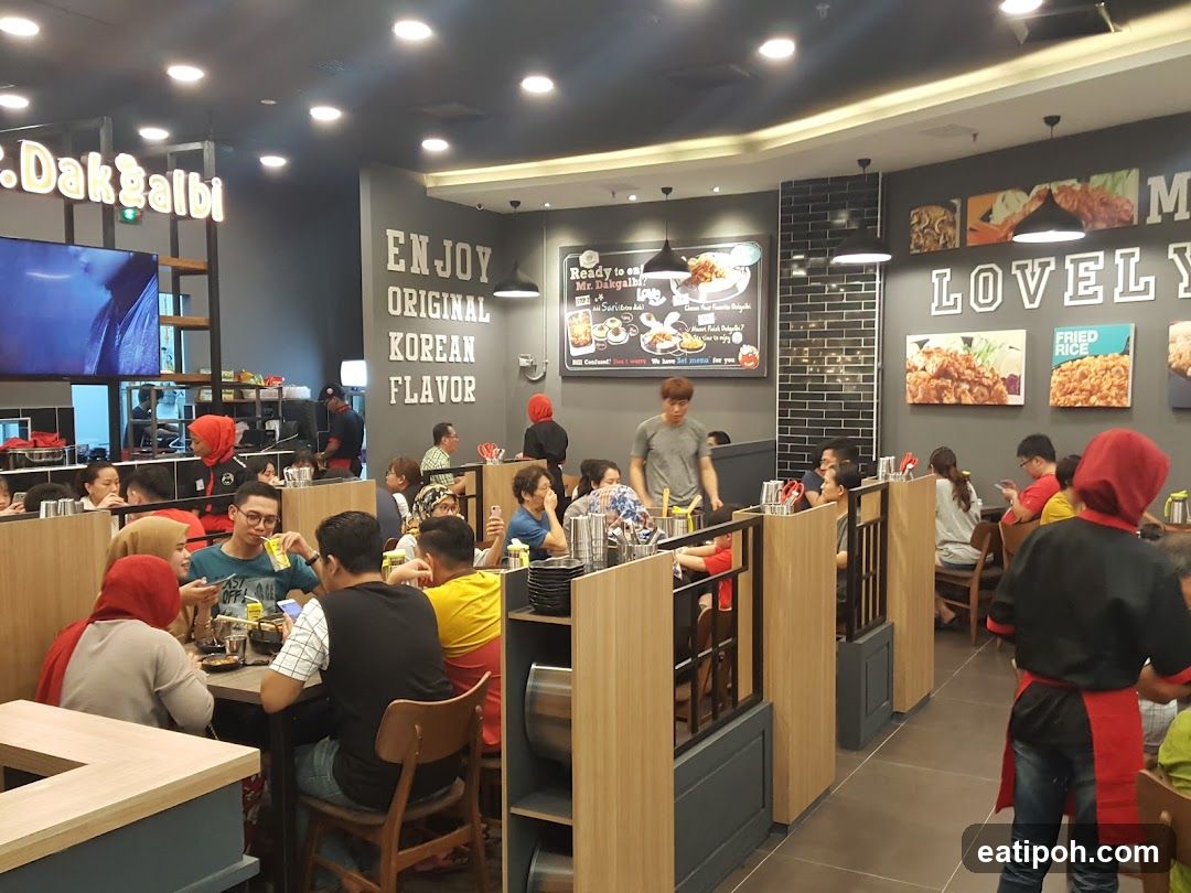 Interior of a Korean restaurant