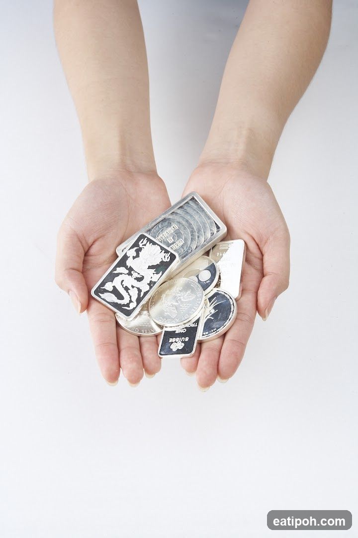 Hands Holding Silver Items