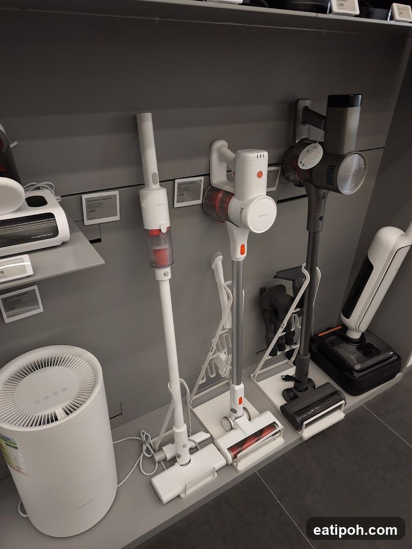 Store Display of Cleaning Appliances