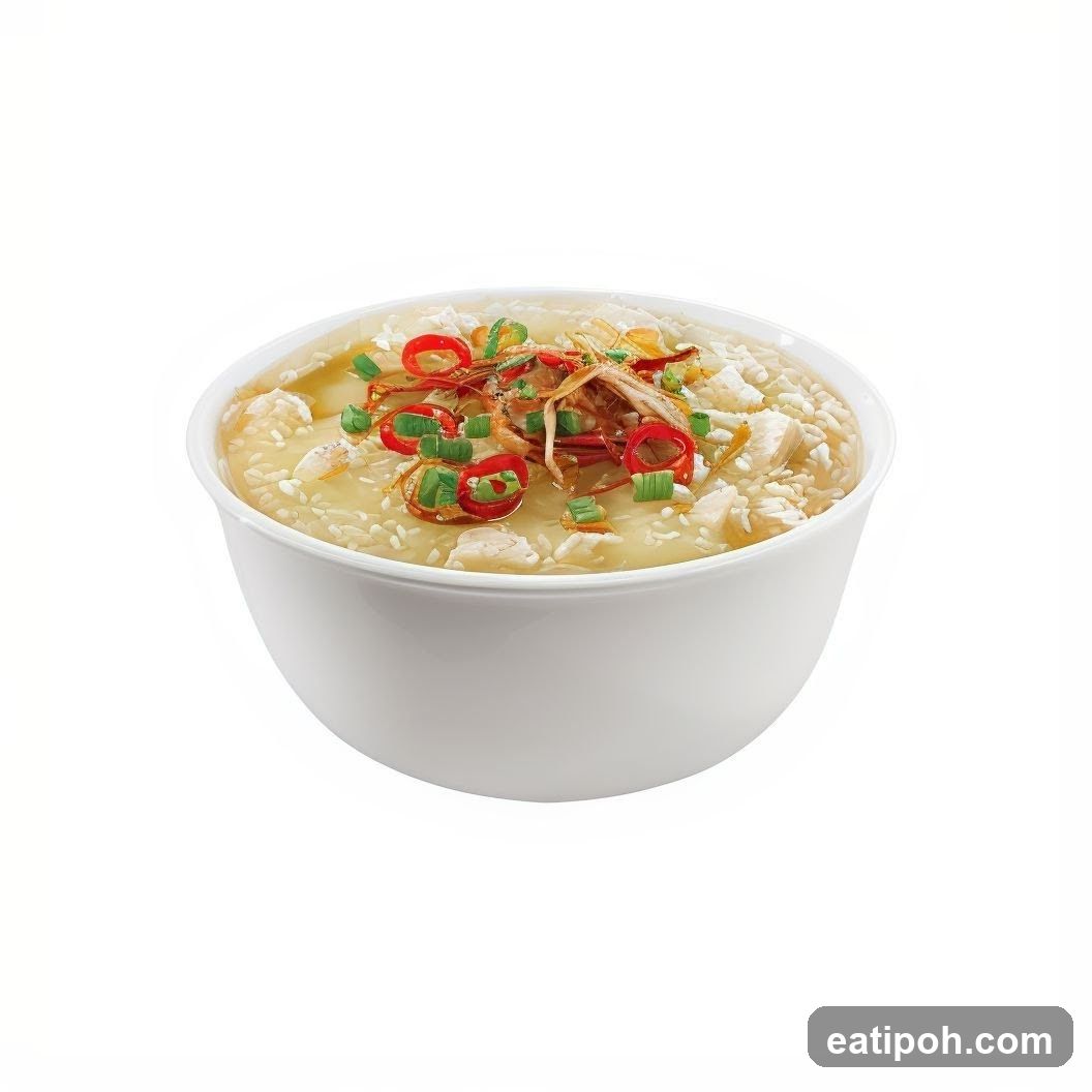 Rice Soup in Bowl