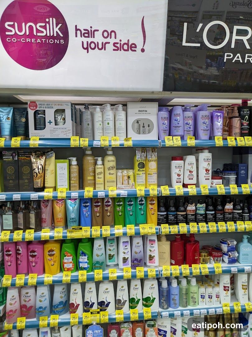 Hair Care Products Shelf
